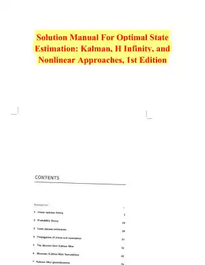 Solution Manual For Optimal State Estimation: Kalman, H Infinity, and Nonlinear Approaches, 1st Edition