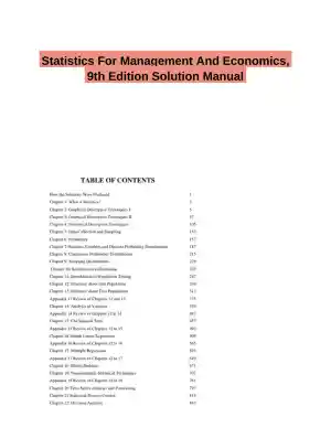 Statistics For Management And Economics, 9th Edition Solution Manual
