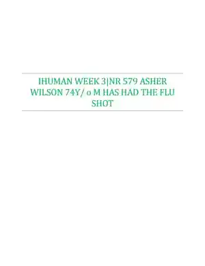 IHUMAN NR579 Clinical Analysis Week 3 Exam With Answers (55 Solved Questions)