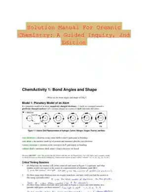 Solution Manual For Organic Chemistry: A Guided Inquiry, 2nd Edition