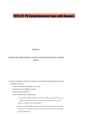 2023 ATI PN Comprehensive Exam with Answers (110 Solved Questions)