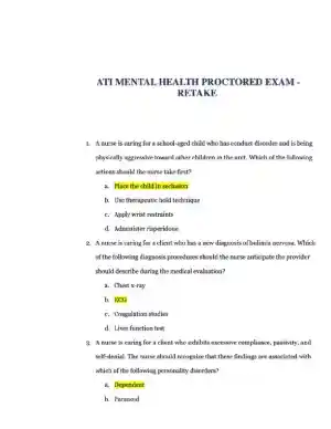 2023 ATI PN Comprehensive Exam with Answers (180 Solved Questions)