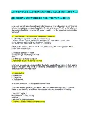 2023 ATI RN Practice Exam with Answers (21 Solved Questions)