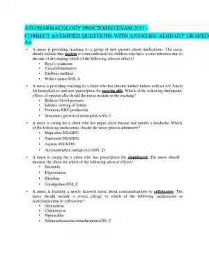 2023 ATI Mental Health Proctored Exam with Answers (50 Solved Questions)