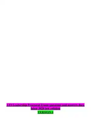 2023 ATI PN Proctored Exam with Answers (7 Solved Questions)