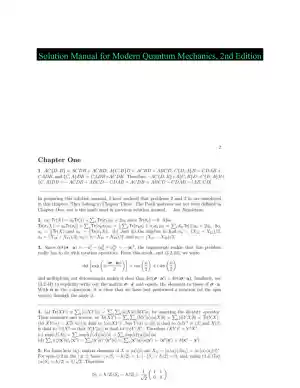 Solution Manual for Modern Quantum Mechanics, 2nd Edition