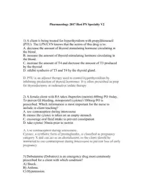 2017 HESI PN Pharmacology Version 2 With Answers (55 Solved Questions)