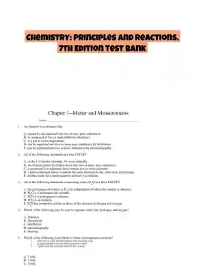 Chemistry: Principles And Reactions, 7th Edition Test Bank