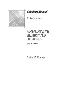 Solution Manual for Mathematics for Electricity and Electronics, 4th Edition