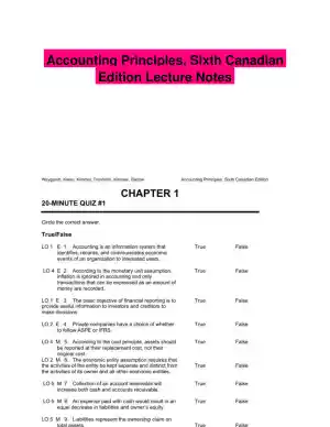 Accounting Principles, Sixth Canadian Edition Lecture Notes