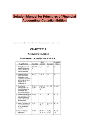 Solution Manual for Principles of Financial Accounting, Canadian Edition