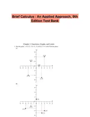 Brief Calculus : An Applied Approach, 9th Edition Test Bank