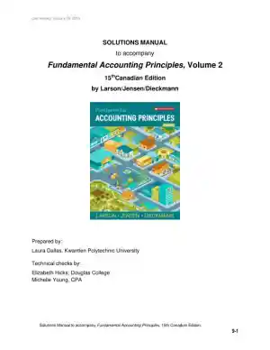 Solution Manual for Fundamental Accounting Principles, 15th Edition