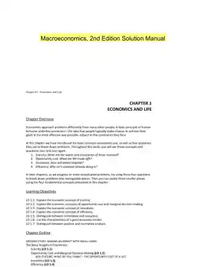 Macroeconomics, 2nd Edition Solution Manual