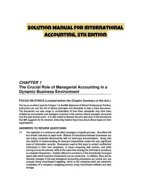 Solution Manual For International Accounting, 5th Edition