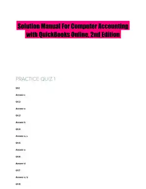 Solution Manual For Computer Accounting with QuickBooks Online, 2nd Edition