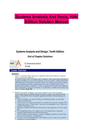 Systems Analysis And Desig, 10th Edition Solution Manual