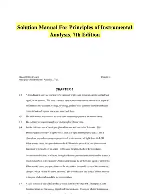Solution Manual For Principles of Instrumental Analysis, 7th Edition