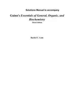 Solution Manual For Essentials of General, Organic, and Biochemistry, 3rd Edition
