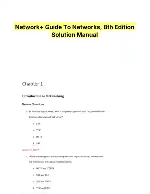 Network+ Guide To Networks, 8th Edition Solution Manual