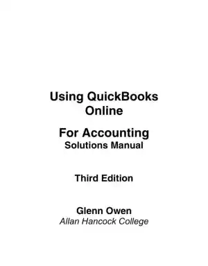 Solution Manual For Using QuickBooks Online for Accounting, 3rd Edition