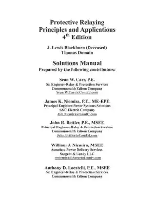 Solution Manual For Protective Relaying: Principles and Applications, 4th Edition