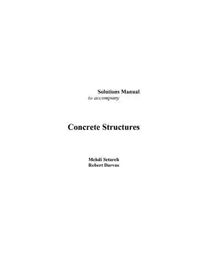 Solution Manual for Concrete Structures, HAR/CDR Edition