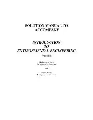 Solution Manual for Introduction to Environmental Engineering, 5th Edition