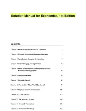 Solution Manual for Economics, 1st Edition