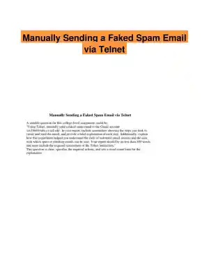 Manually Sending a Faked Spam Email via Telnet