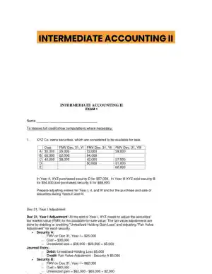 INTERMEDIATE ACCOUNTING II