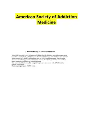 American Society of Addiction Medicine