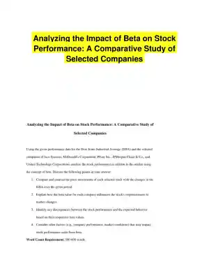 Analyzing the Impact of Beta on Stock Performance: A Comparative Study of Selected Companies