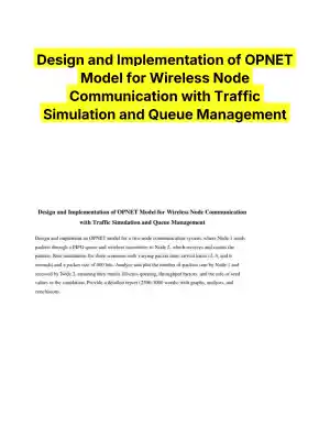Design and Implementation of OPNET Model for Wireless Node Communication with Traffic Simulation and Queue Management