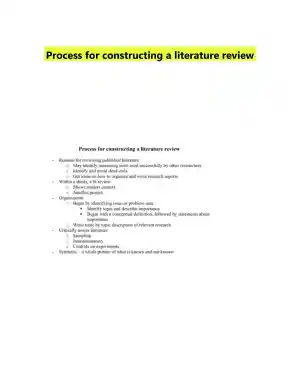 Process for constructing a literature review