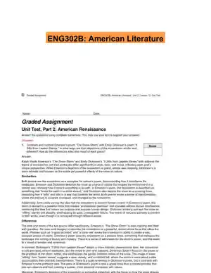 ENG302B: American Literature