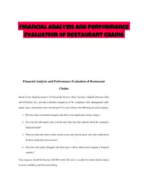 Financial Analysis and Performance Evaluation of Restaurant Chains