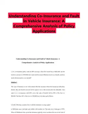 Understanding Co-Insurance and Fault in Vehicle Insurance: A Comprehensive Analysis of Policy Applications