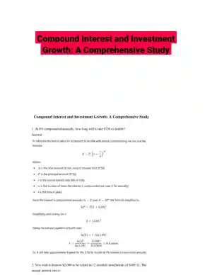 Compound Interest and Investment Growth: A Comprehensive Study