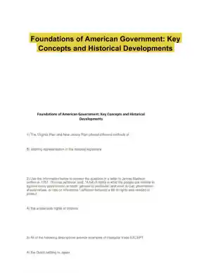 Foundations of American Government: Key Concepts and Historical Developments