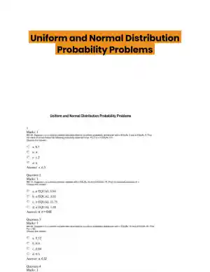 Uniform and Normal Distribution Probability Problems
