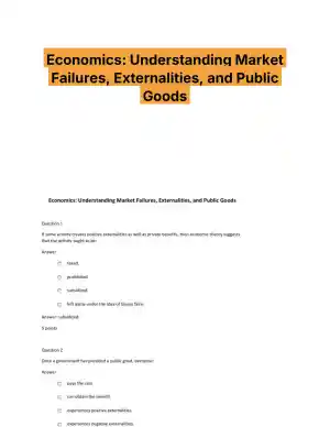 Economics: Understanding Market Failures, Externalities, and Public Goods