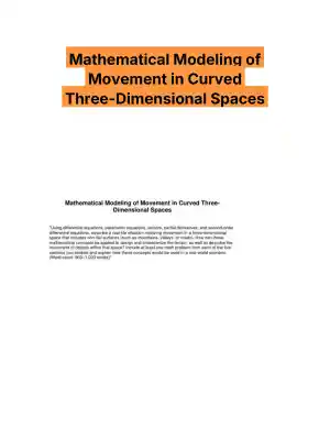 Mathematical Modeling of Movement in Curved Three-Dimensional Spaces