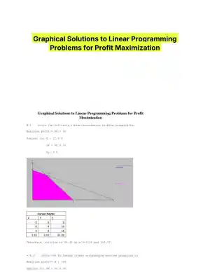 Graphical Solutions to Linear Programming Problems for Profit Maximization