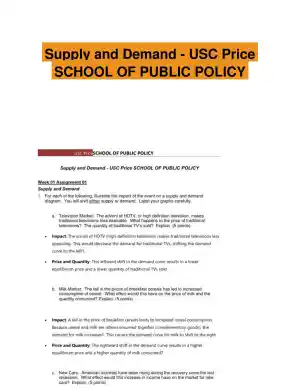 Supply and Demand - USC Price SCHOOL OF PUBLIC POLICY
