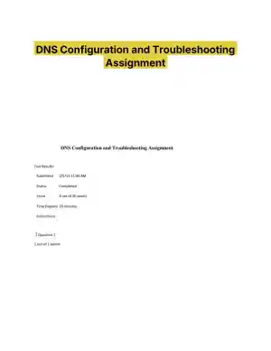 DNS Configuration and Troubleshooting Assignment