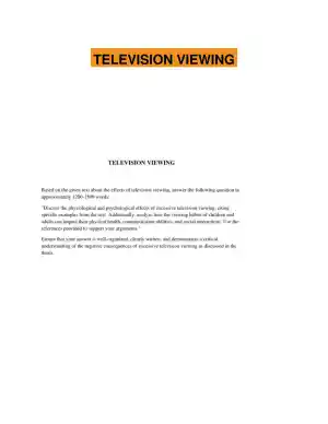 TELEVISION VIEWING