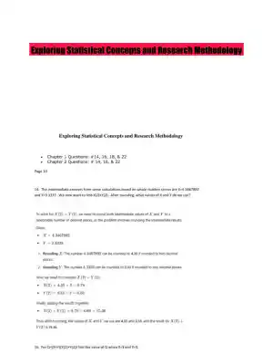 Exploring Statistical Concepts and Research Methodology