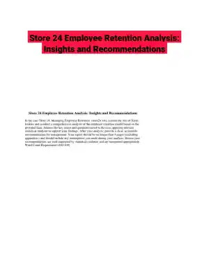 Store 24 Employee Retention Analysis: Insights and Recommendations