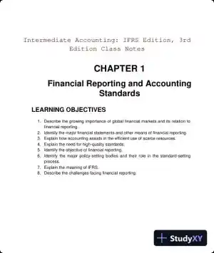 Intermediate Accounting: IFRS Edition, 3rd Edition Class Notes